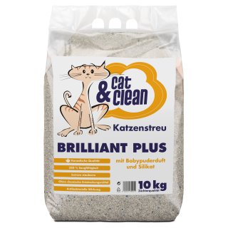 Cat&Clean® Brilliant Plus mit Babypuderduft und Silikat (10 kg)